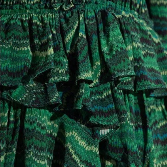 Ulla Johnson NWT Silvia Peacock Dress Sz 2 Silk w/ Ruffles - Picture 10 of 10